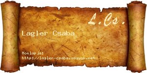 Lagler Csaba névjegykártya