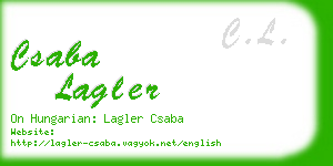 csaba lagler business card